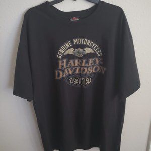 Harley Davidson Black short sleeve T-shirt 100% cotton Size 2X.